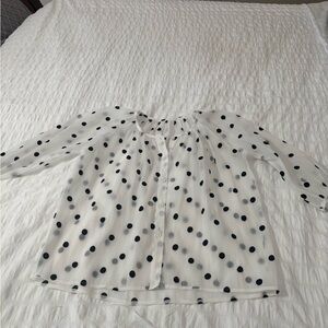 Sheer Polka Dot Women's Top